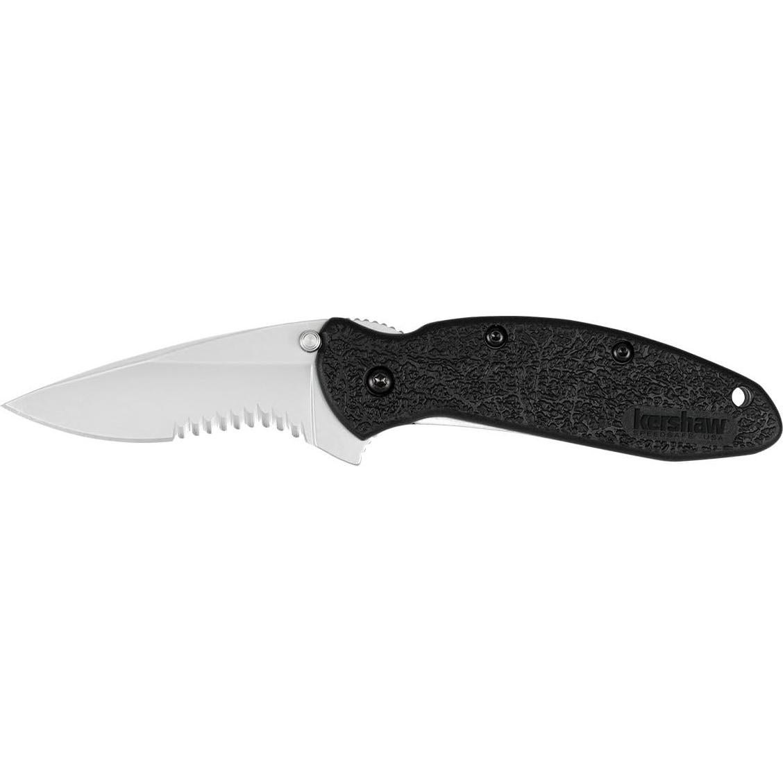 Cuchillo de bolsillo Kershaw 1620ST Scallion negro serrado