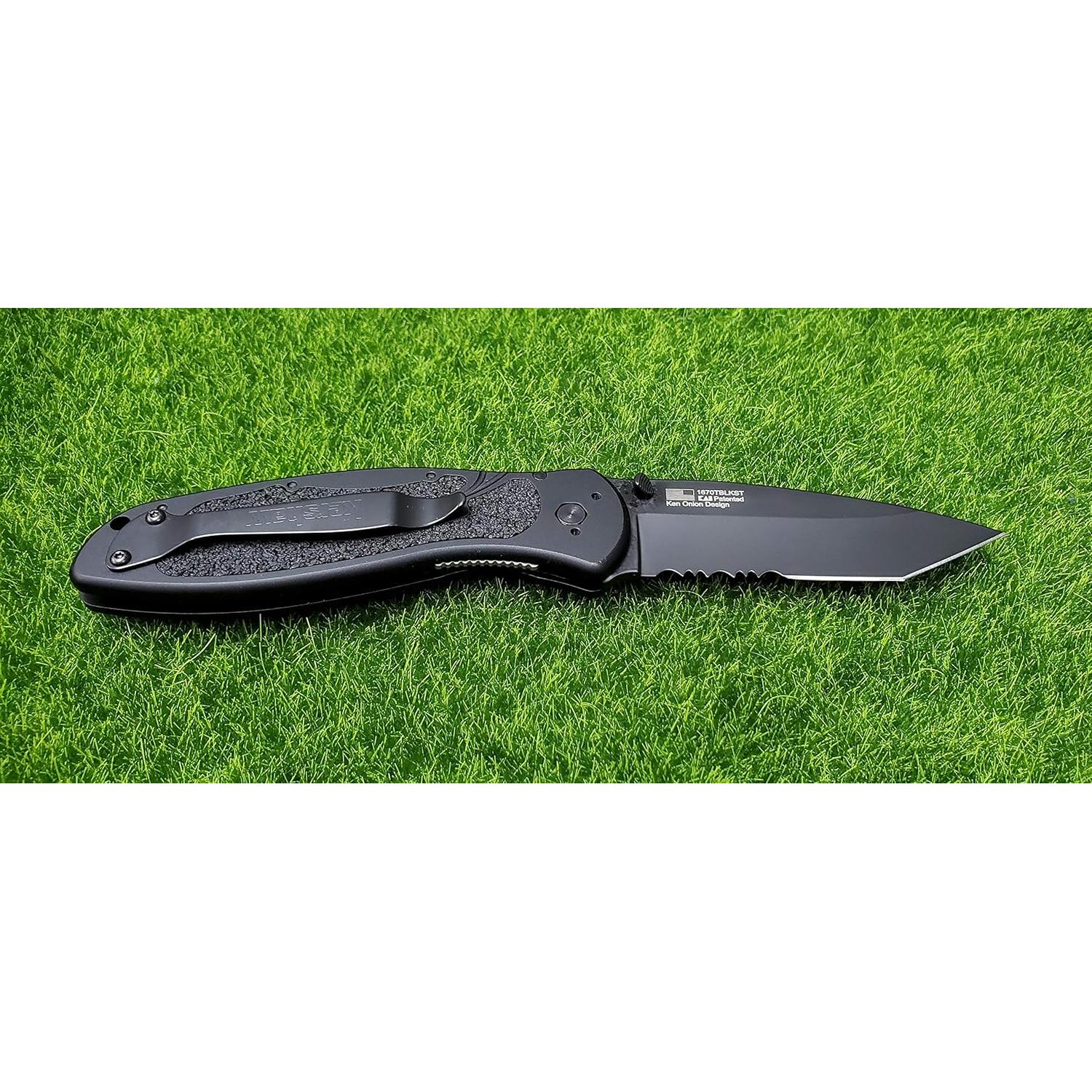 Cuchillo KERSHAW Tanto Blur 8.57 cm Serrado Aluminio Negro