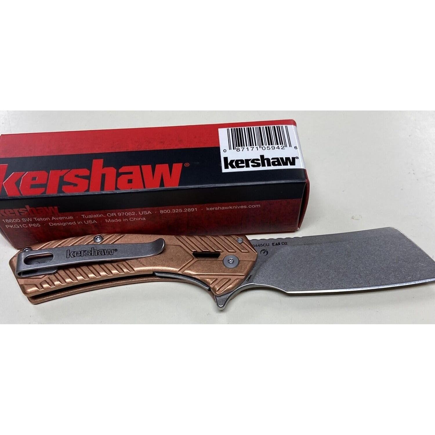Cuchillo Plegable Kershaw 3445CU de 7.4 cm con Mango de Cobre