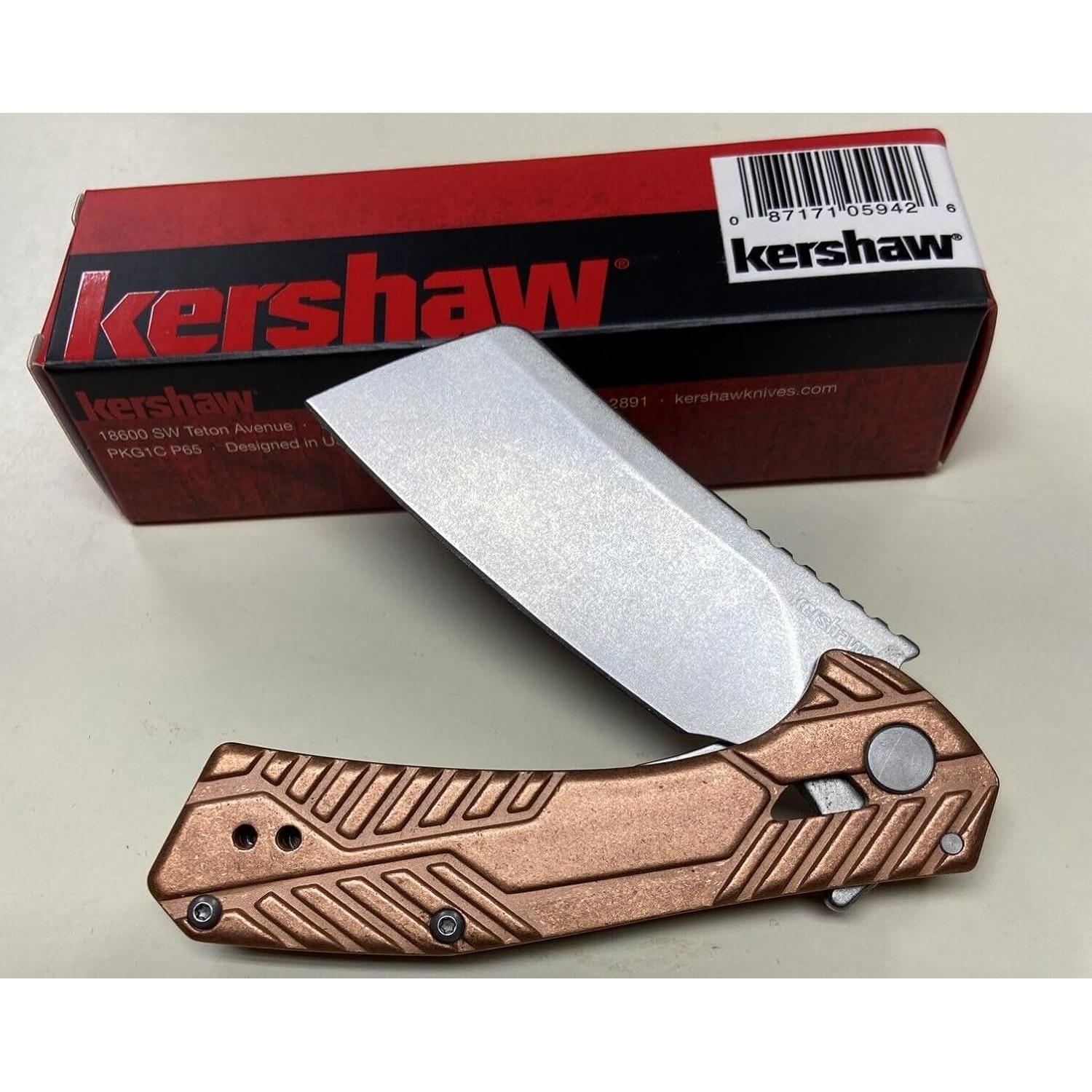 Cuchillo Plegable Kershaw 3445CU de 7.4 cm con Mango de Cobre
