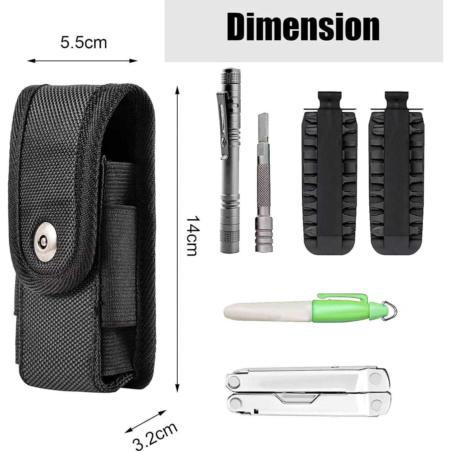 Funda de Multiherramienta QEES para Cinturón de Nylon Negro