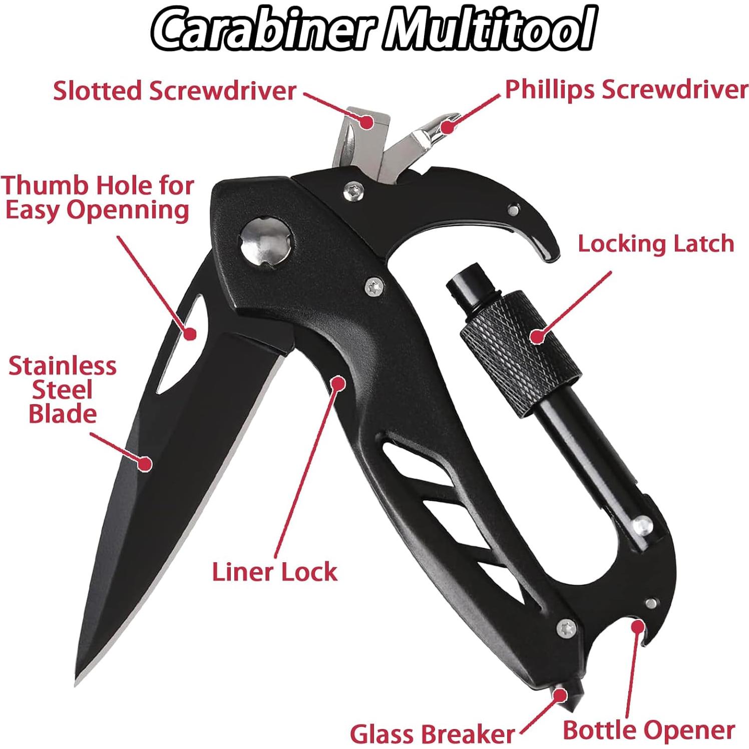 Multiherramienta Carabinero JUXWONE con Cuchillo Plegable 7 en 1