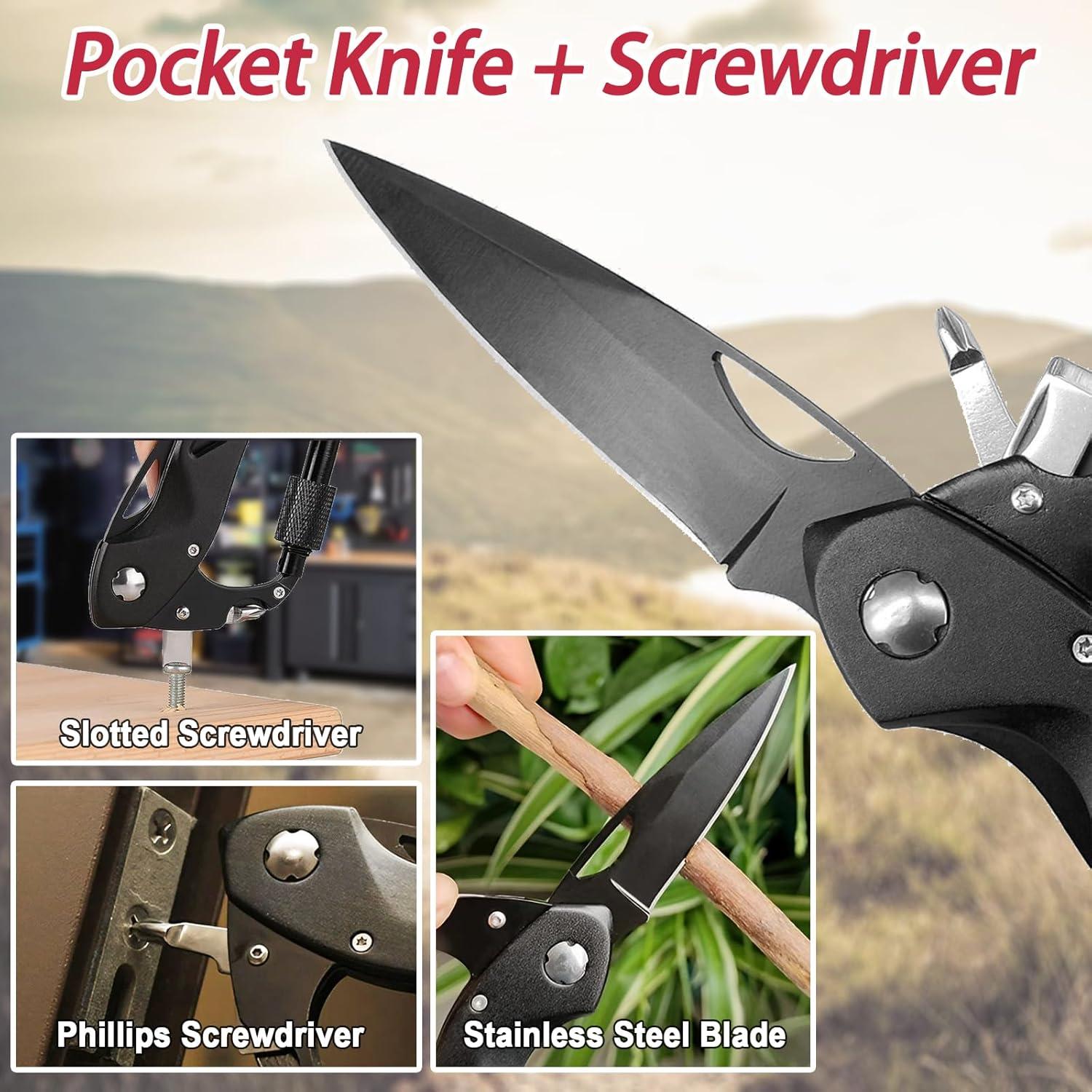 Multiherramienta Carabinero JUXWONE con Cuchillo Plegable 7 en 1