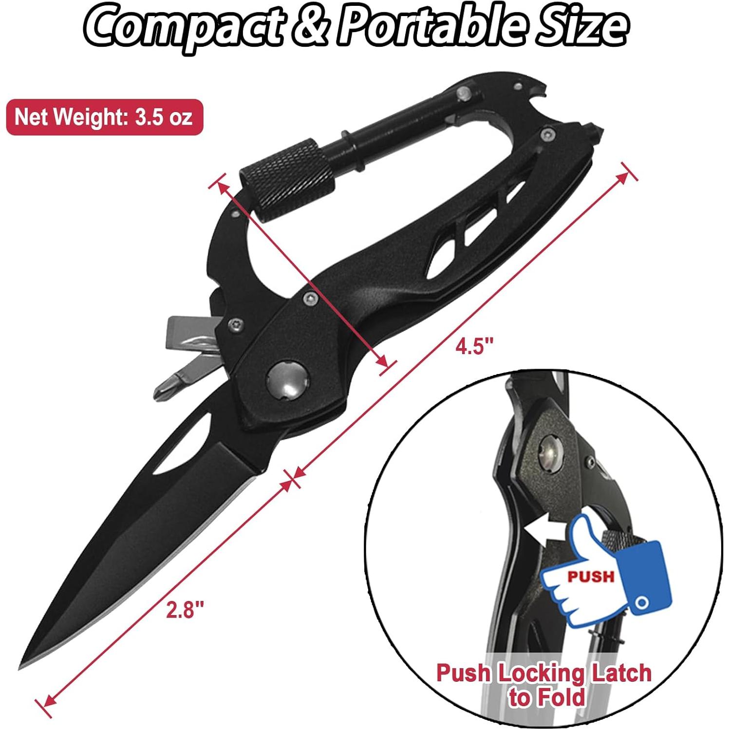 Multiherramienta Carabinero JUXWONE con Cuchillo Plegable 7 en 1