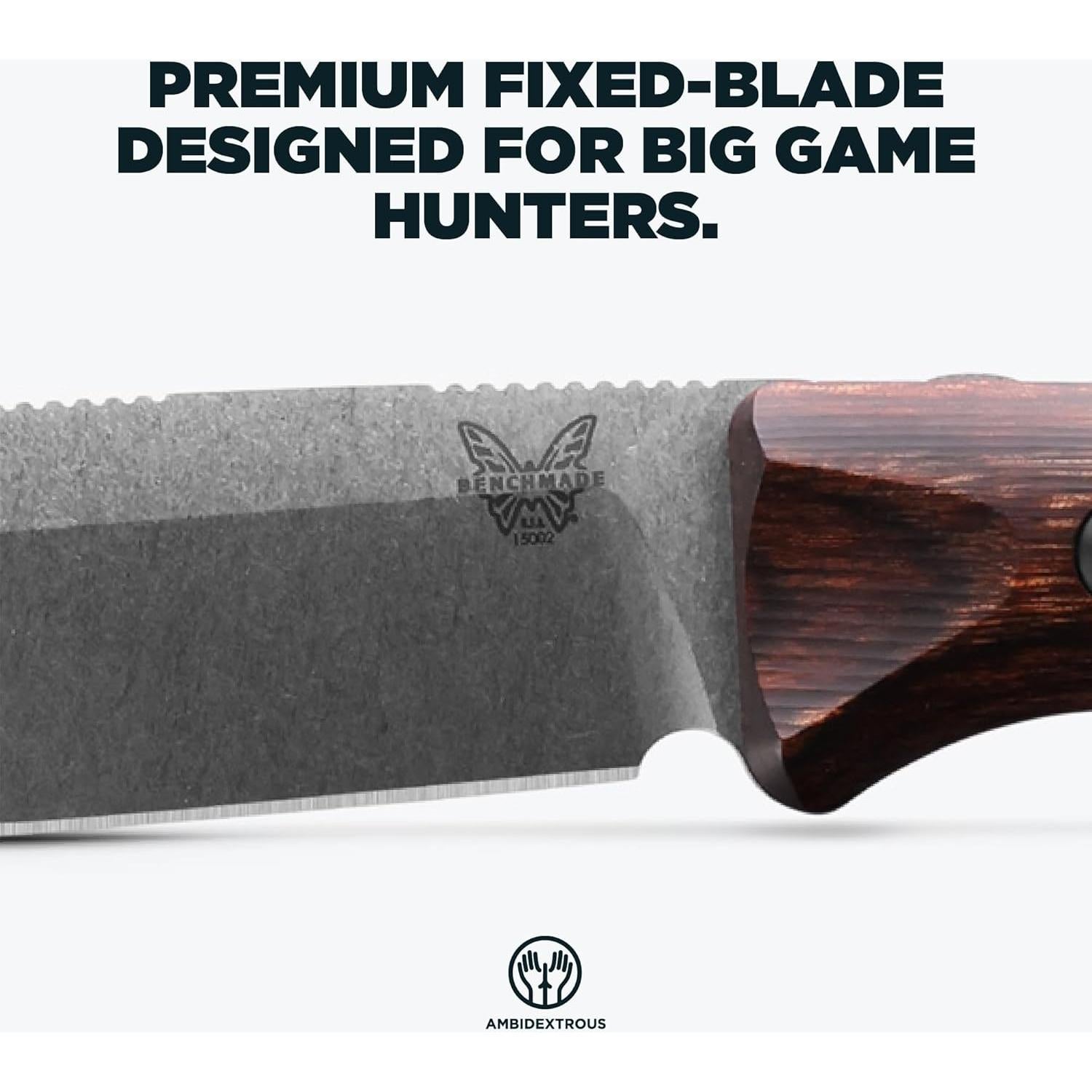 Cuchillo de Caza Benchmade Saddle Mountain 15002 - Mango de Madera