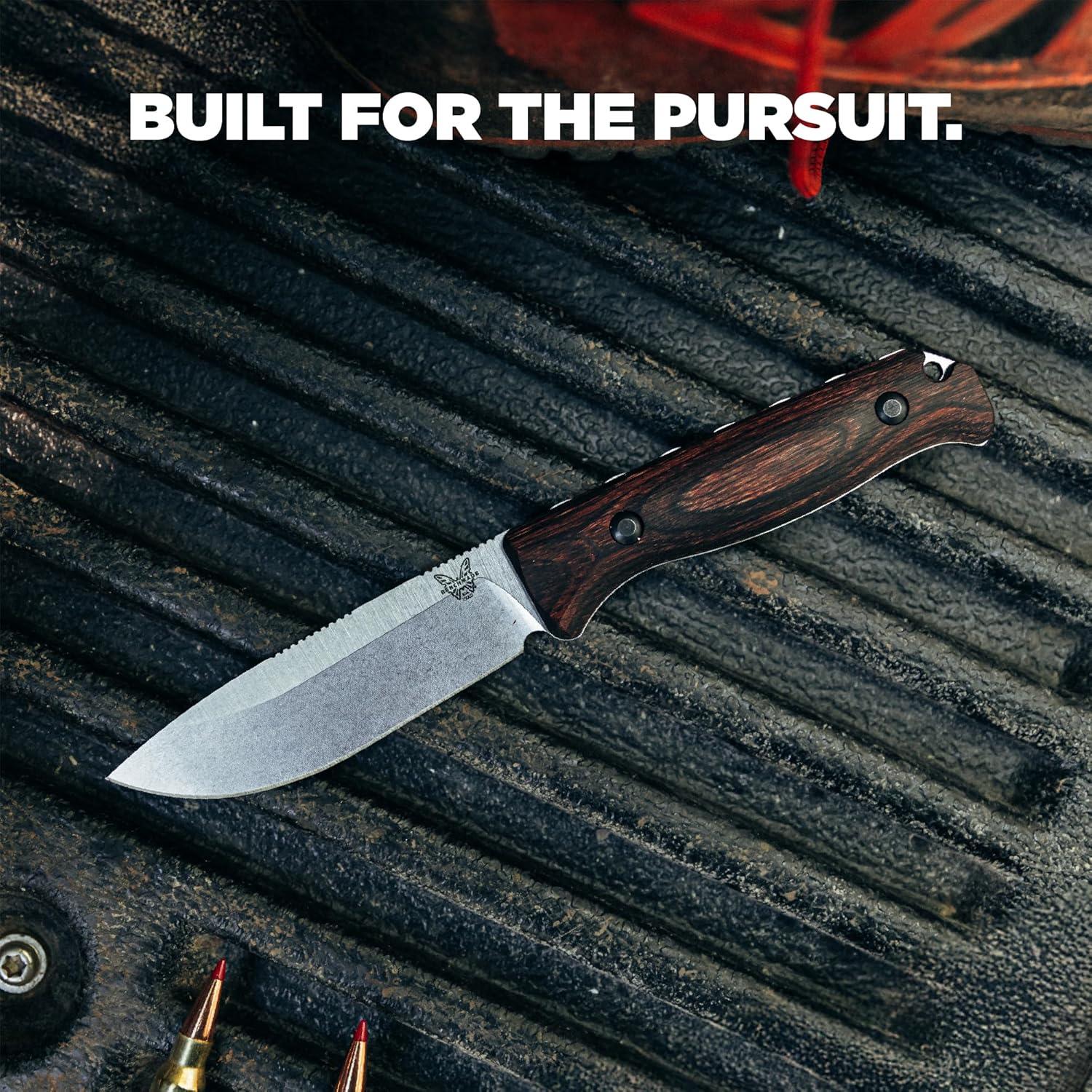 Cuchillo de Caza Benchmade Saddle Mountain 15002 - Mango de Madera