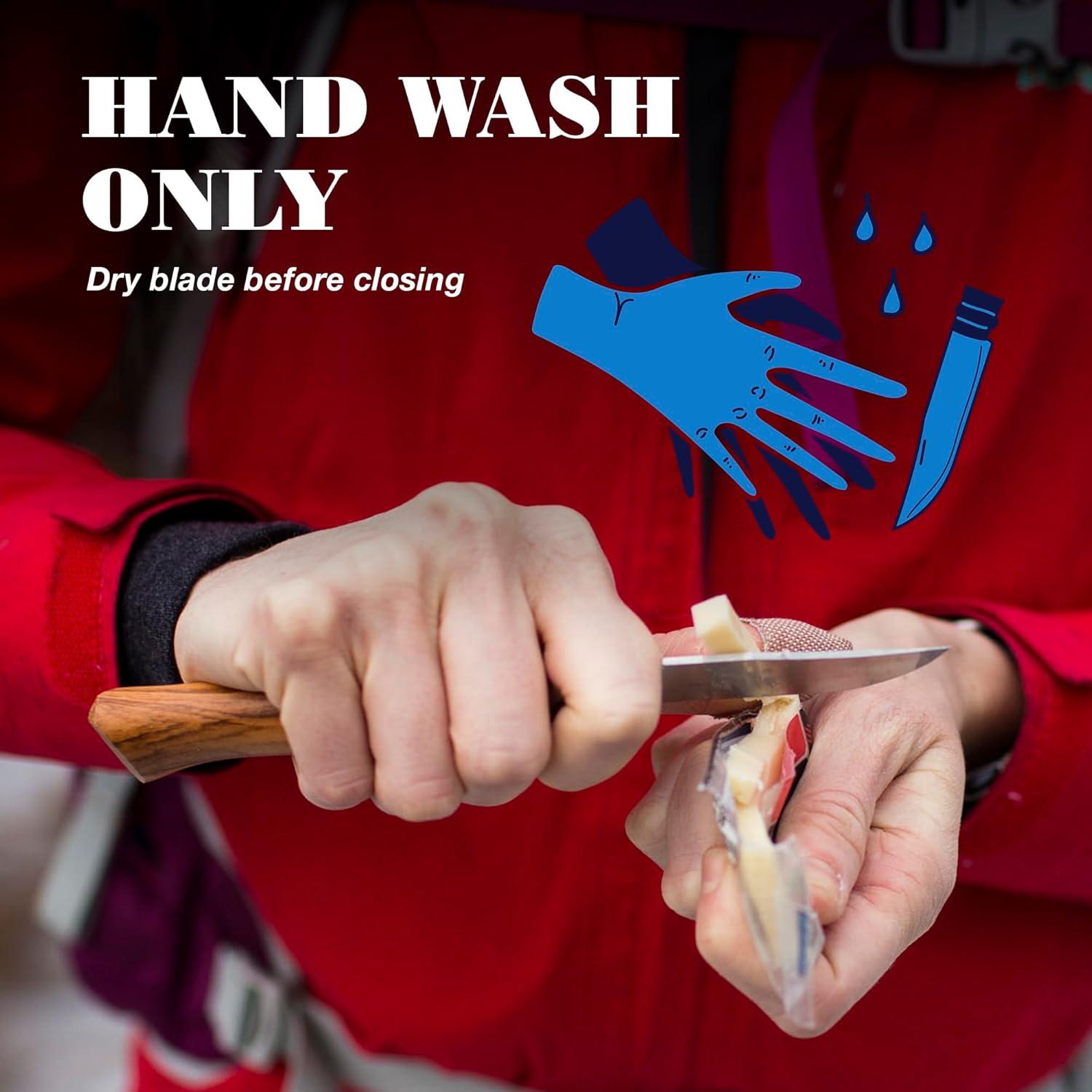 Cuchillo Plegable Opinel No. 8 Acero Inoxidable Madera de Olivo