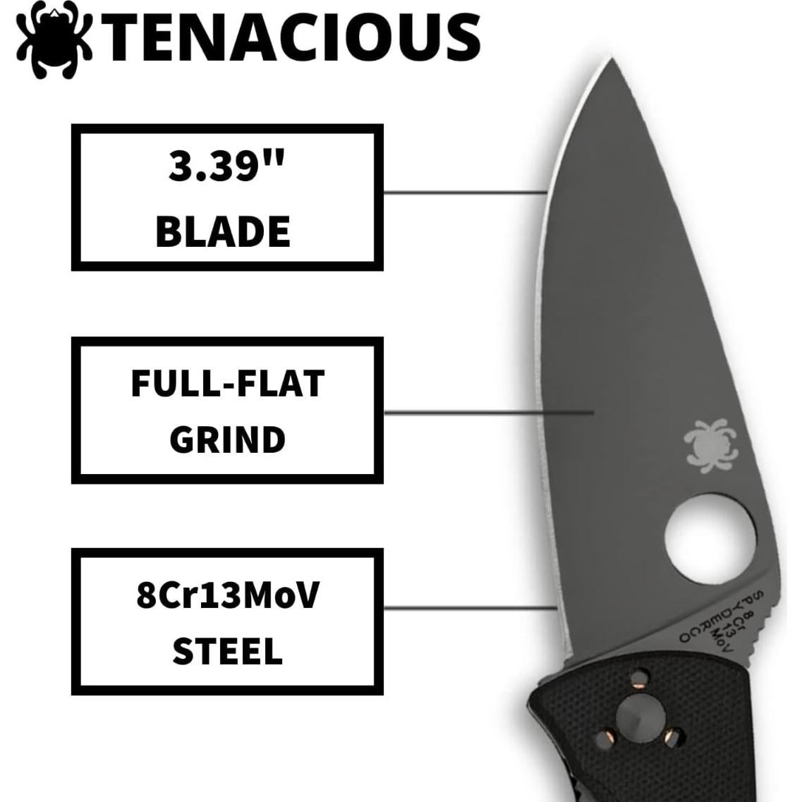 Cuchillo Plegable Spyderco Tenacious 8Cr13MoV 8.6 cm EDC