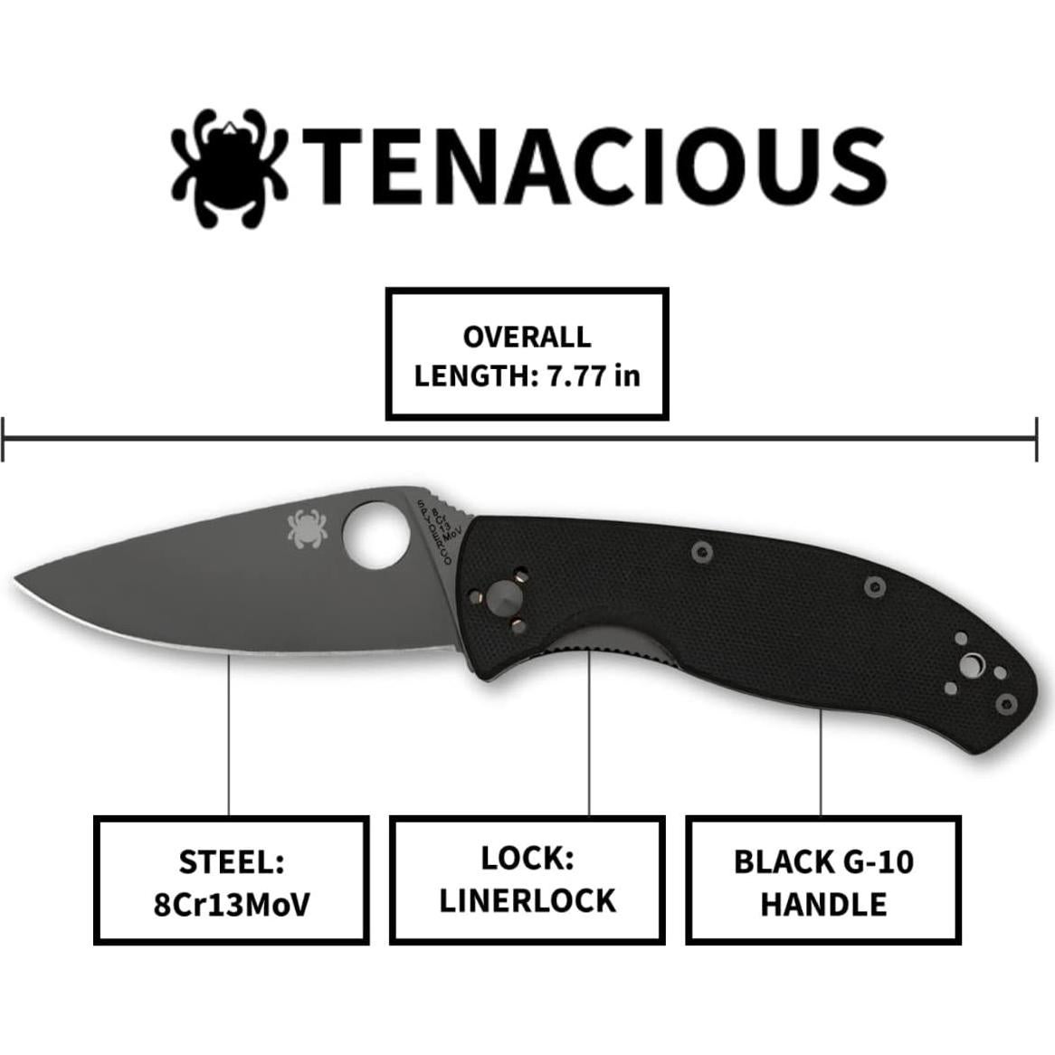 Cuchillo Plegable Spyderco Tenacious 8Cr13MoV 8.6 cm EDC