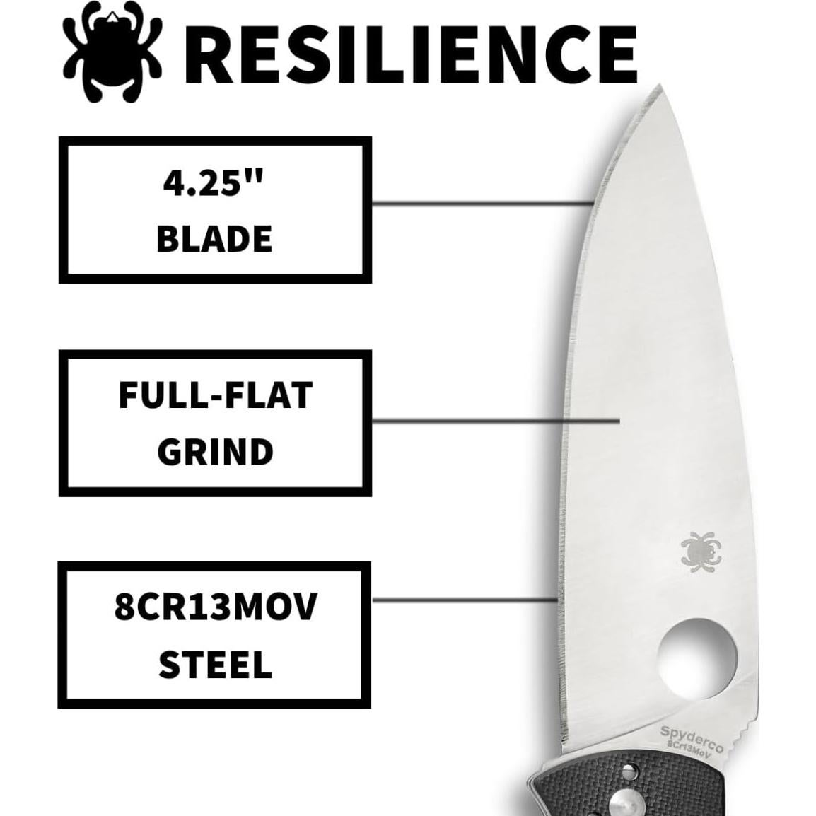 Cuchillo de bolsillo Spyderco Resilience 10.8 cm acero inoxidable