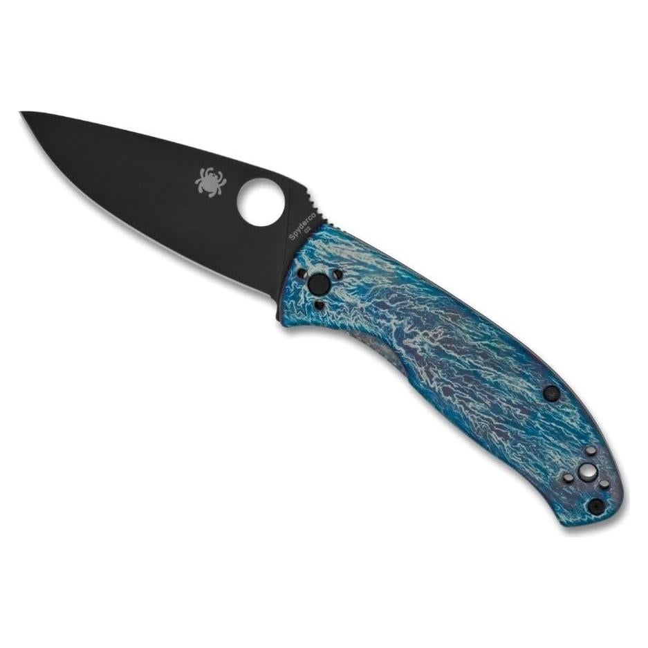 Cuchillo de bolsillo Spyderco Tenacious D2 8.4 cm Titanio EDC