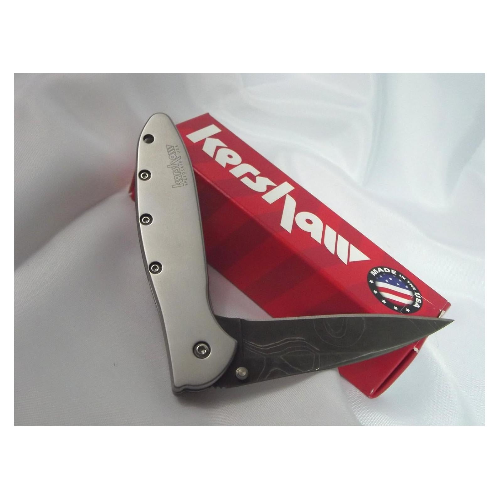 Cuchillo Kershaw Leek Acero Damasco 7.62 cm Asistido Gris