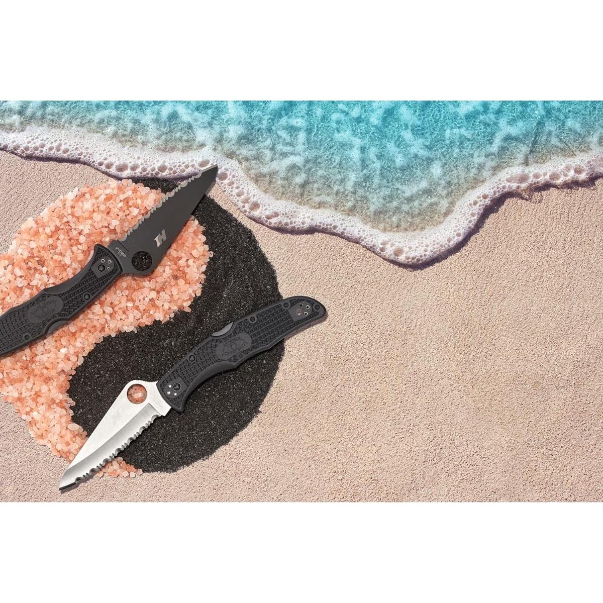 Cuchillo Spyderco Pacific Salt 2 Verde LC200N 9.6 cm Antideslizante