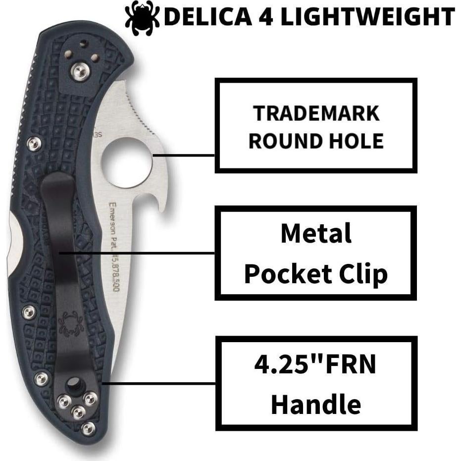 Cuchillo Plegable Spyderco Delica 4 con Hoja de Acero VG-10