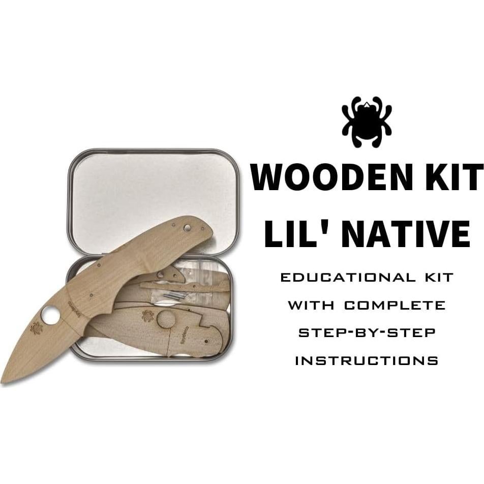 Kit de Cuchillo de Madera Spyderco Lil Native - Proyecto Educativo