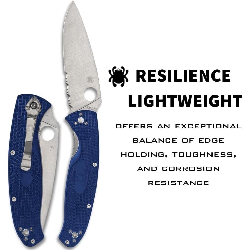 Cuchillo Plegable Spyderco Resilience S35VN 10.8 cm Azul