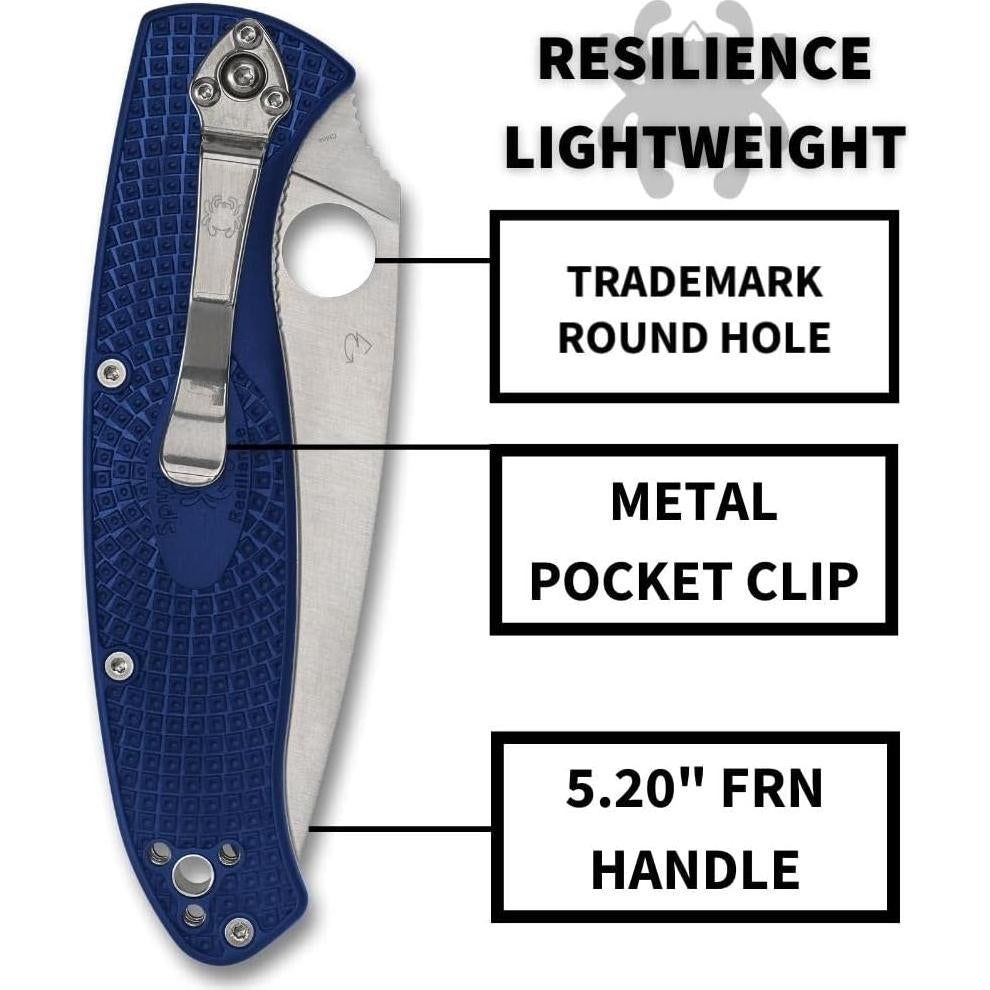 Cuchillo Plegable Spyderco Resilience S35VN 10.8 cm Azul
