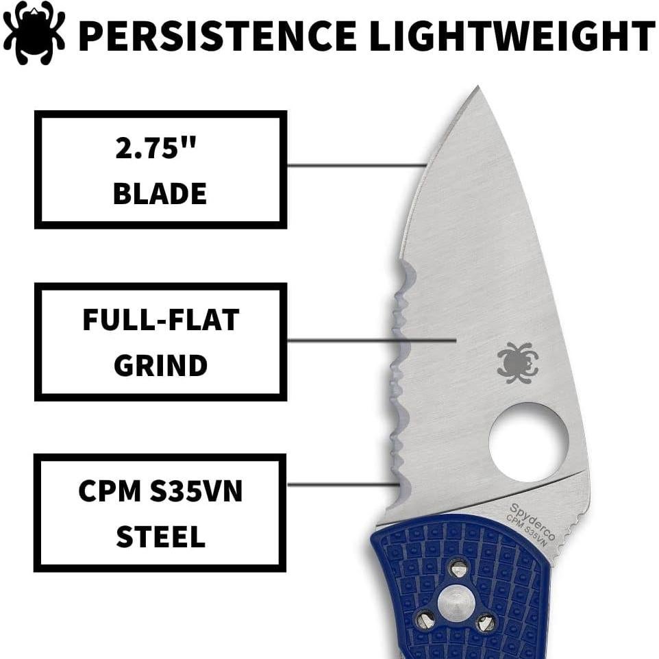 Cuchillo de bolsillo Spyderco Persistence Lightweight 6.99 cm FRN azul
