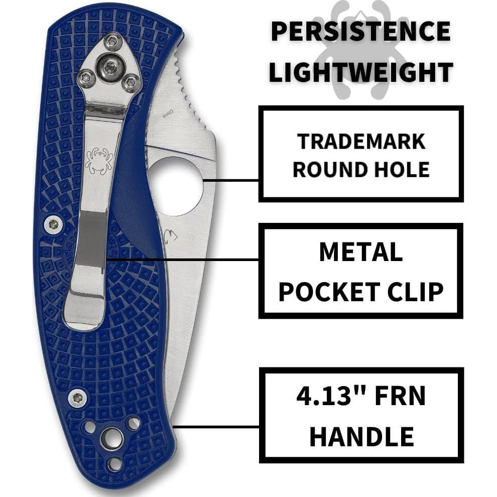 Cuchillo de bolsillo Spyderco Persistence Lightweight 6.99 cm FRN azul