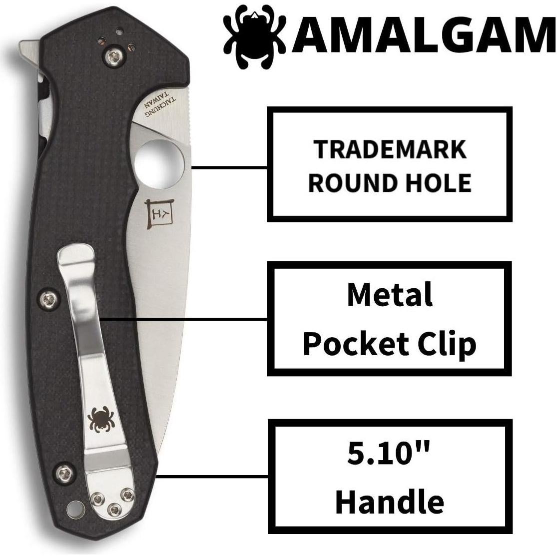 Cuchillo Plegable Spyderco Amalgam 9.8 cm Acero S30V