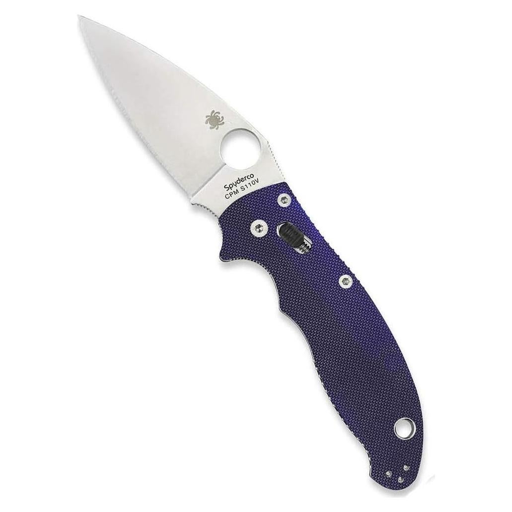 Cuchillo plegable Spyderco Manix 2 S110V 8.56 cm G-10 azul