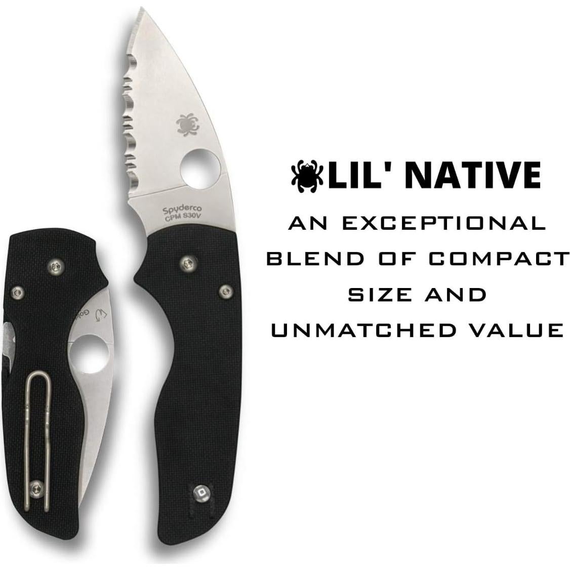 Cuchillo Plegable Spyderco Lil' Native 6.35 cm Mango G-10