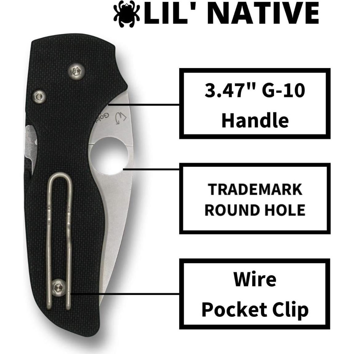 Cuchillo Plegable Spyderco Lil' Native 6.35 cm Mango G-10