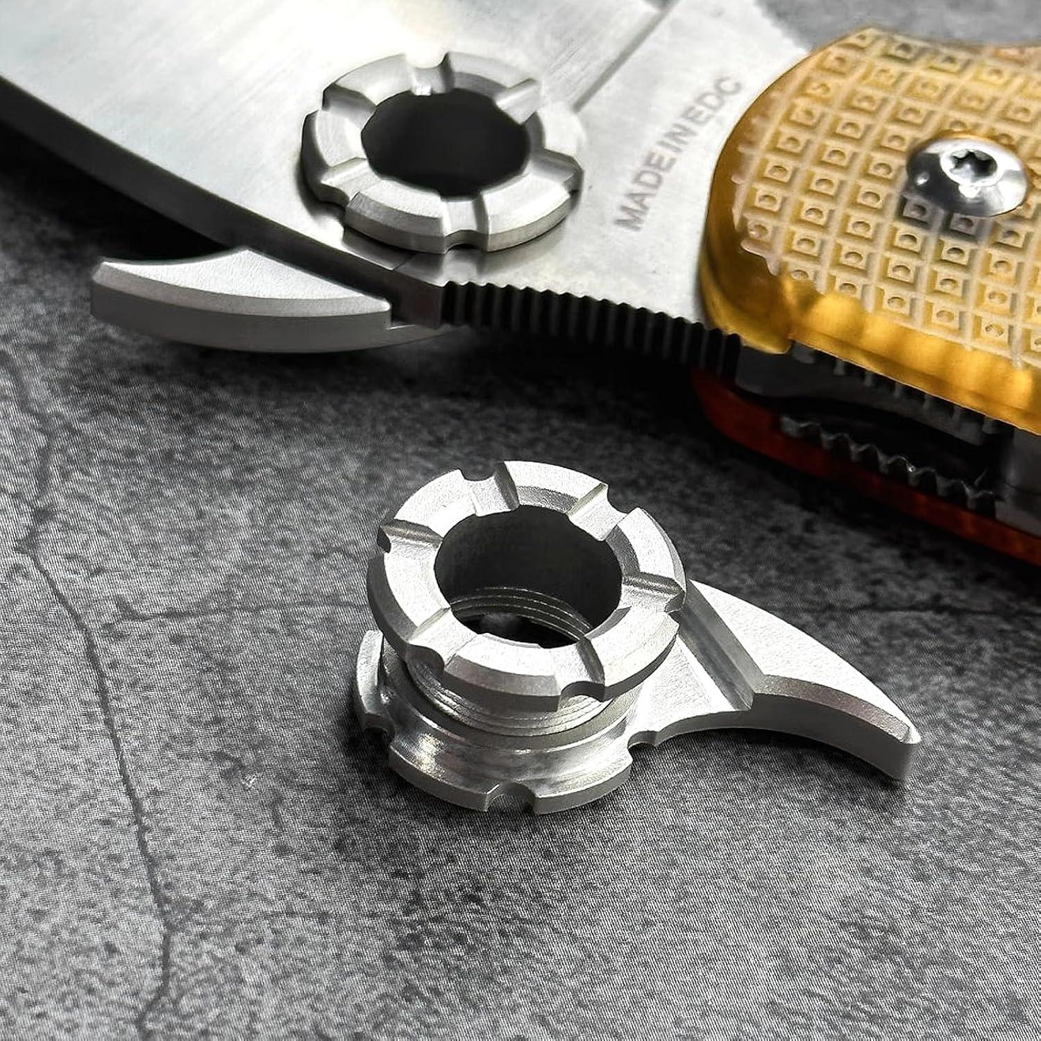 Studs de Pulgar LYPOBALA para Cuchillos Spyderco 13mm Plata