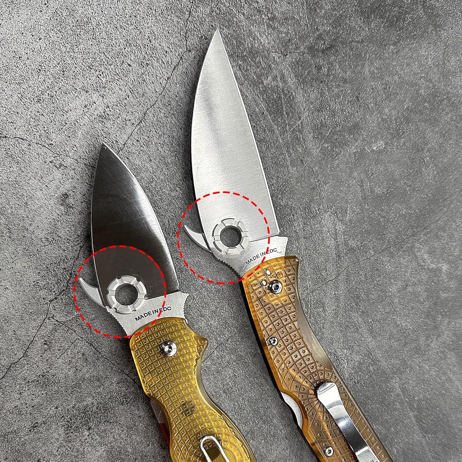 Studs de Pulgar LYPOBALA para Cuchillos Spyderco 13mm Plata