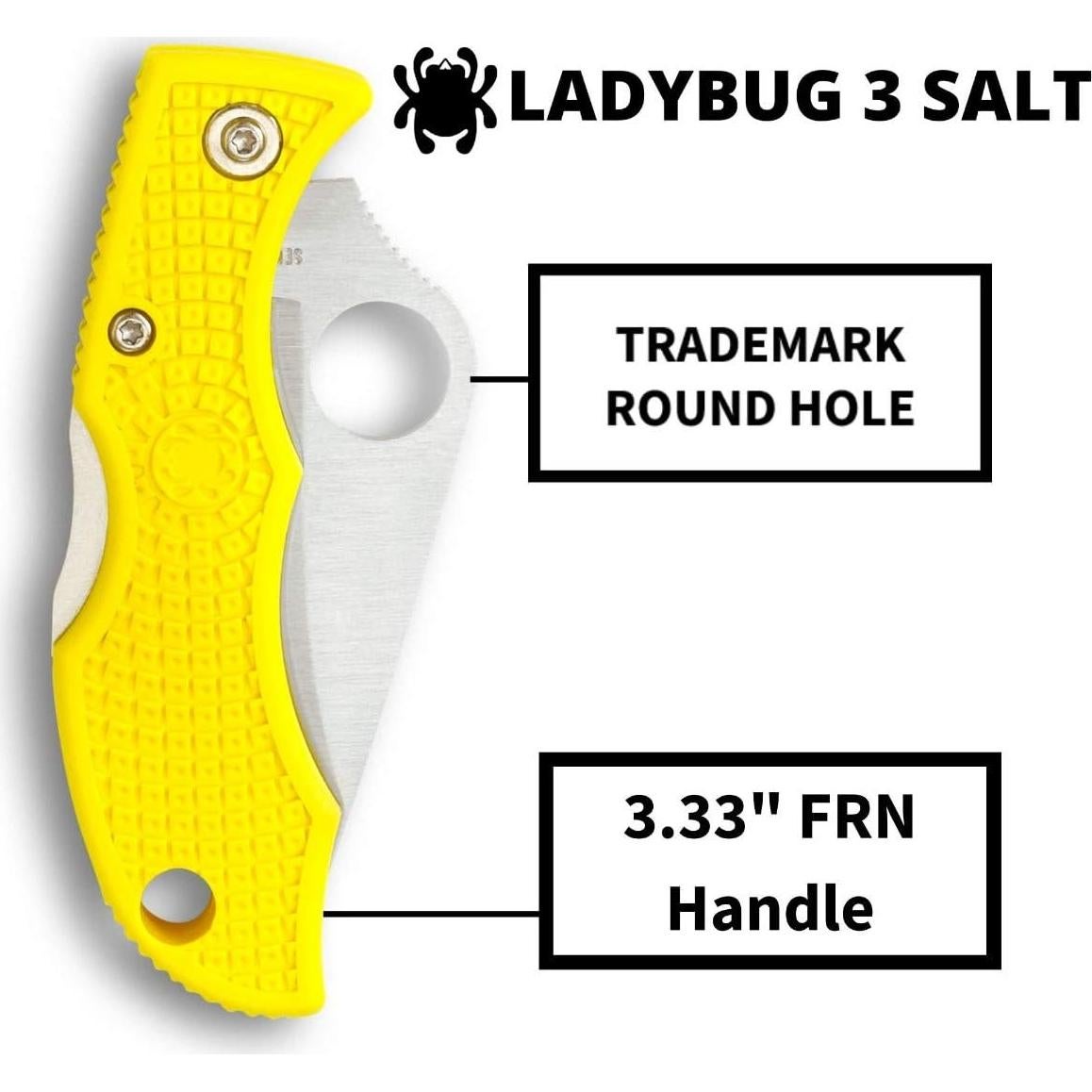 Cuchillo Spyderco Ladybug 3 Salt H-1 4.9 cm Amarillo FRN