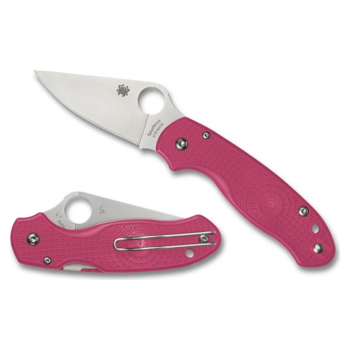 Cuchillo de Bolsillo Spyderco Para 3 Ligero Rosa FRN 11.1cm