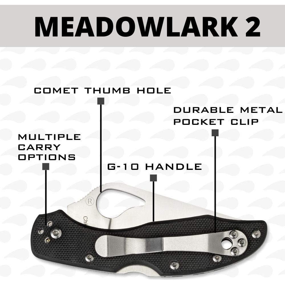 Cuchillo Spyderco Meadowlark 2 G-10 7.30 cm Acero Inoxidable