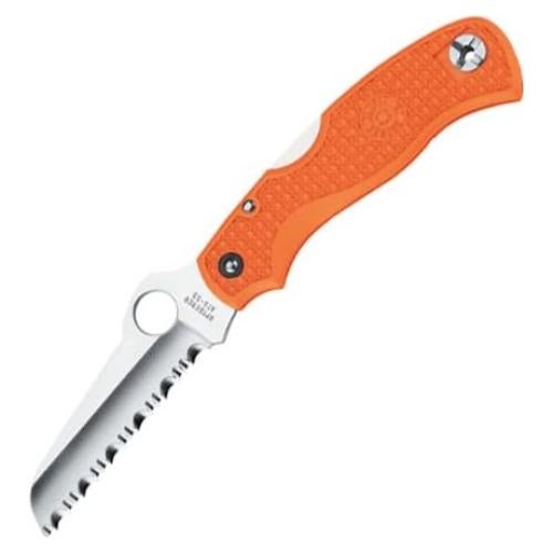 Cuchillo de Rescate Spyderco C45SOR Naranja 23.6 cm Serrado