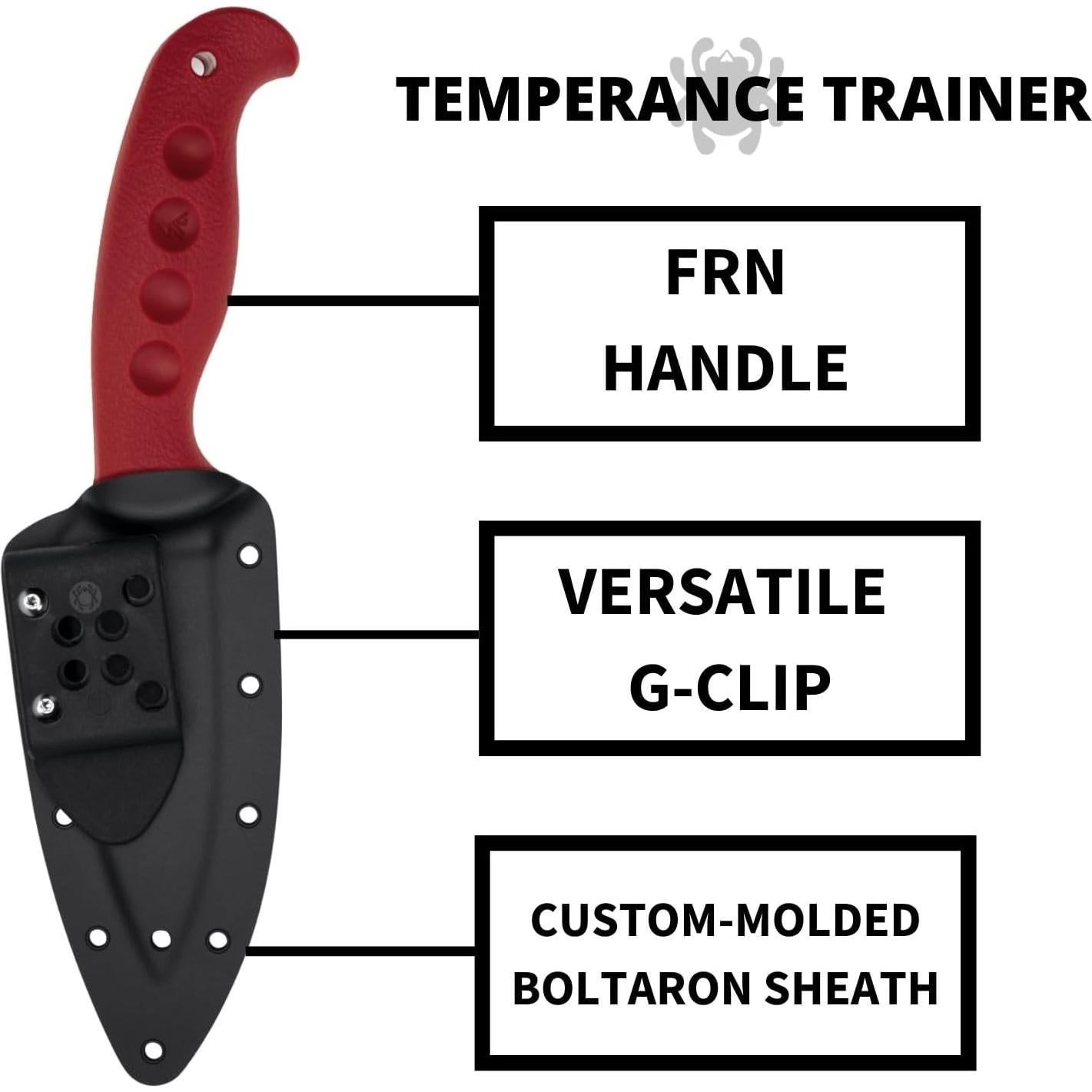 Cuchillo Entrenador Spyderco Temperance FB05TRD Rojo 23.18cm