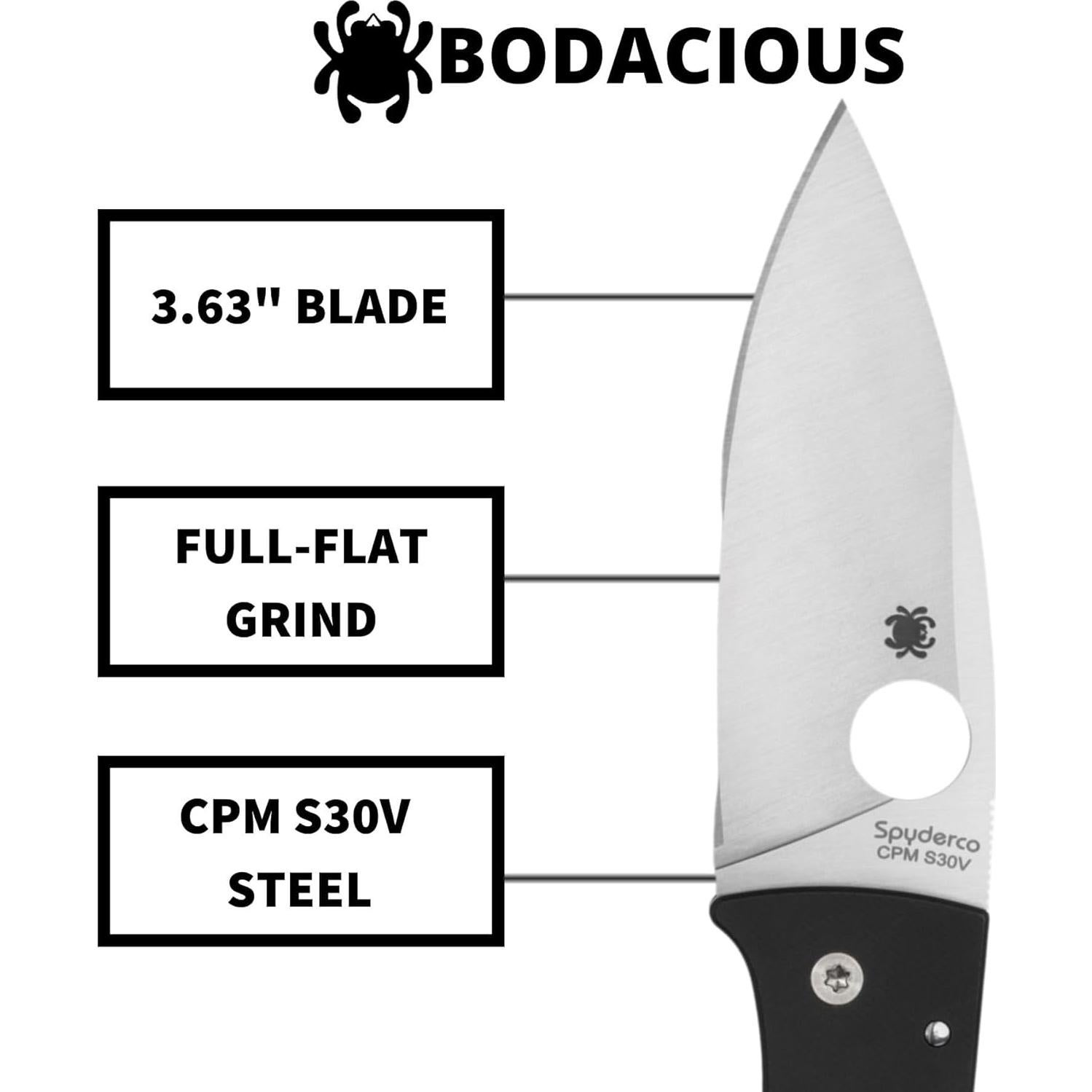 Cuchillo Plegable Spyderco C263GP - Acero S30V, Mango G-10