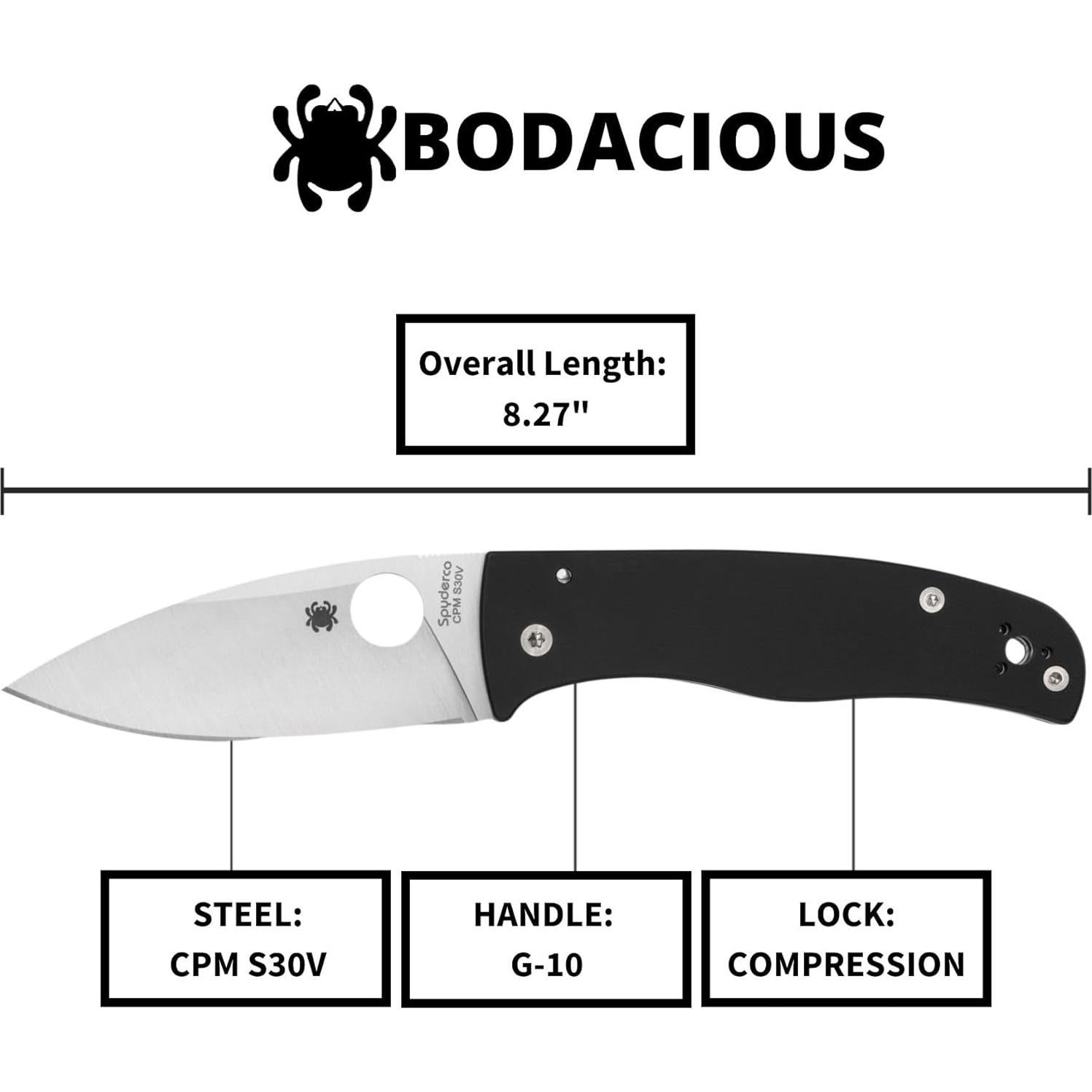 Cuchillo Plegable Spyderco C263GP - Acero S30V, Mango G-10