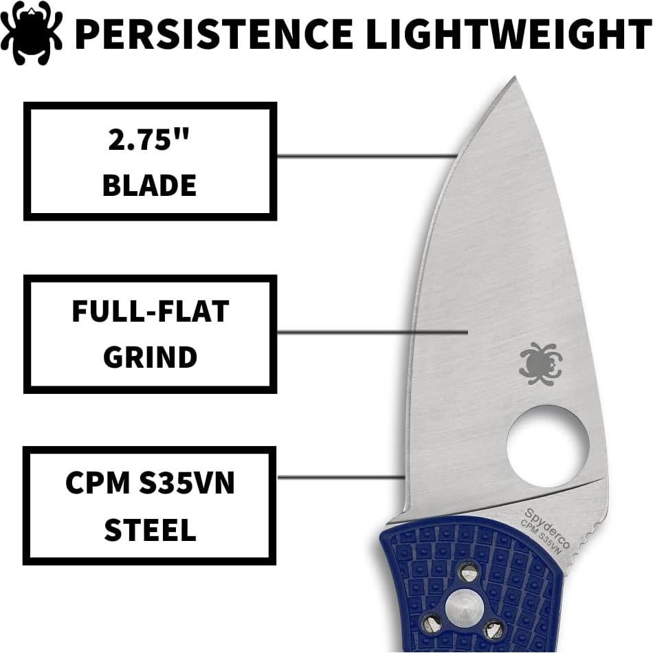Cuchillo de bolsillo Spyderco Persistence Lightweight 6.99 cm FRN azul