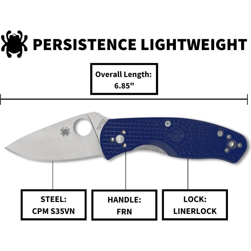 Cuchillo de bolsillo Spyderco Persistence Lightweight 6.99 cm FRN azul