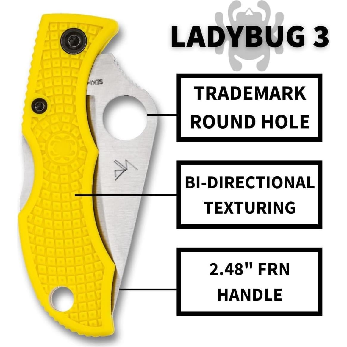 Cuchillo Plegable Spyderco Ladybug Amarillo 4.8 cm EDC