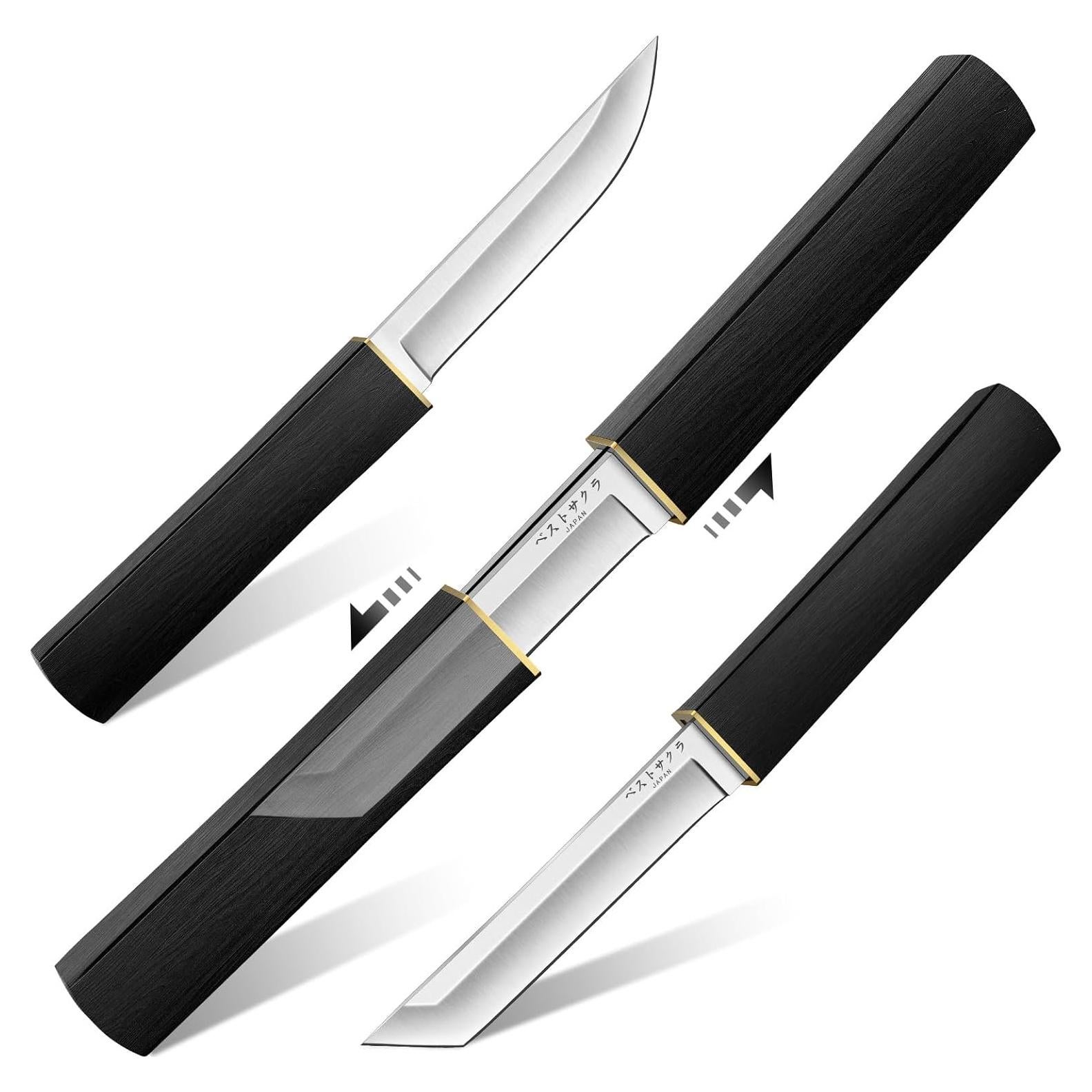 Conjunto de cuchillos Moontay Mini Katana Tanto - Acero inoxidable