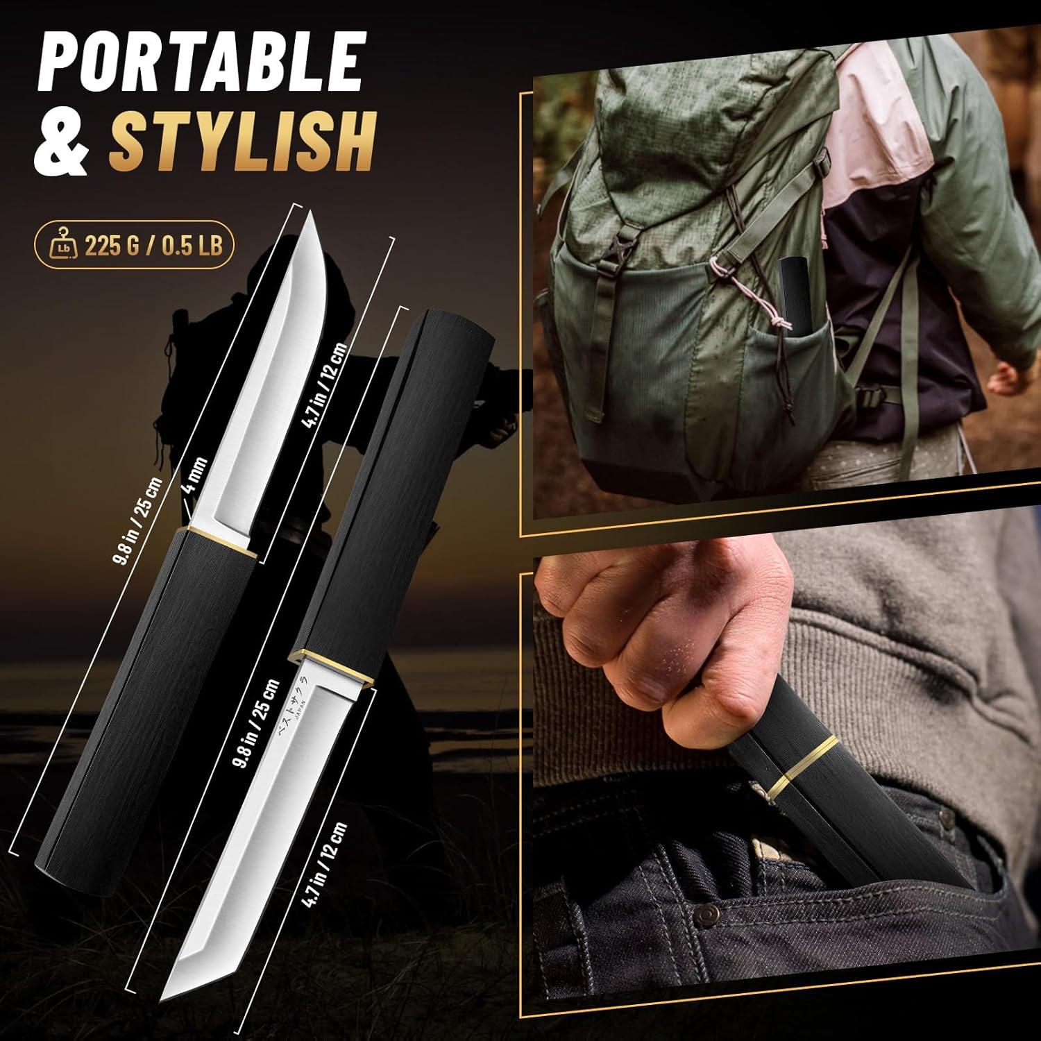 Conjunto de cuchillos Moontay Mini Katana Tanto - Acero inoxidable