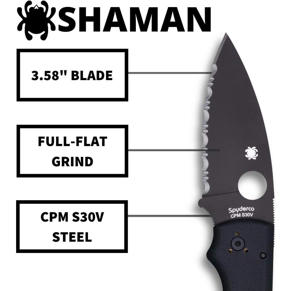 Cuchillo Plegable Spyderco Shaman 9.14 cm Acero CPM S30V