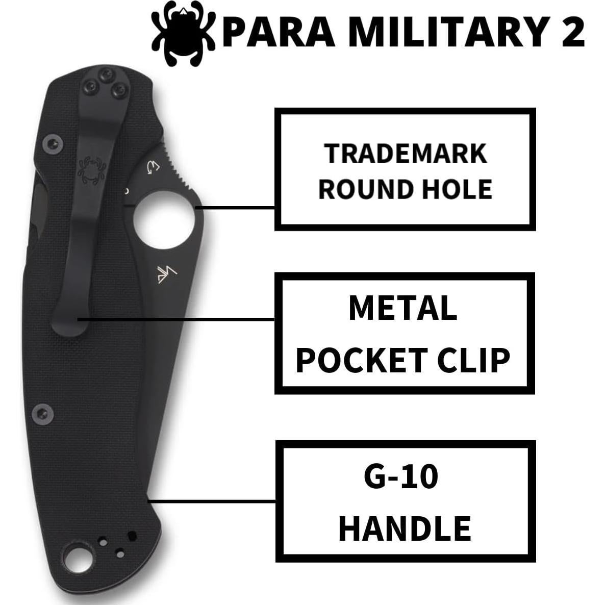 Cuchillo Spyderco Para Military 2 G-10 8.69 cm Acero S45VN