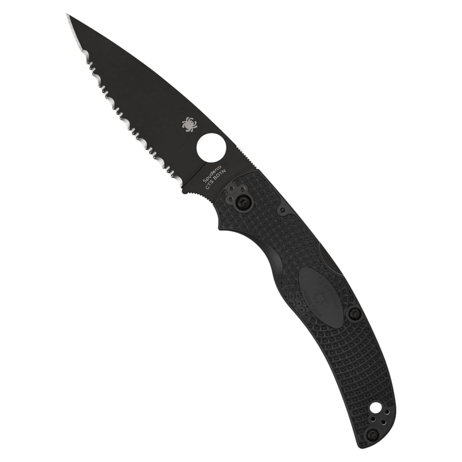 Cuchillo de bolsillo Spyderco Native Chief 10.16 cm FRN negro