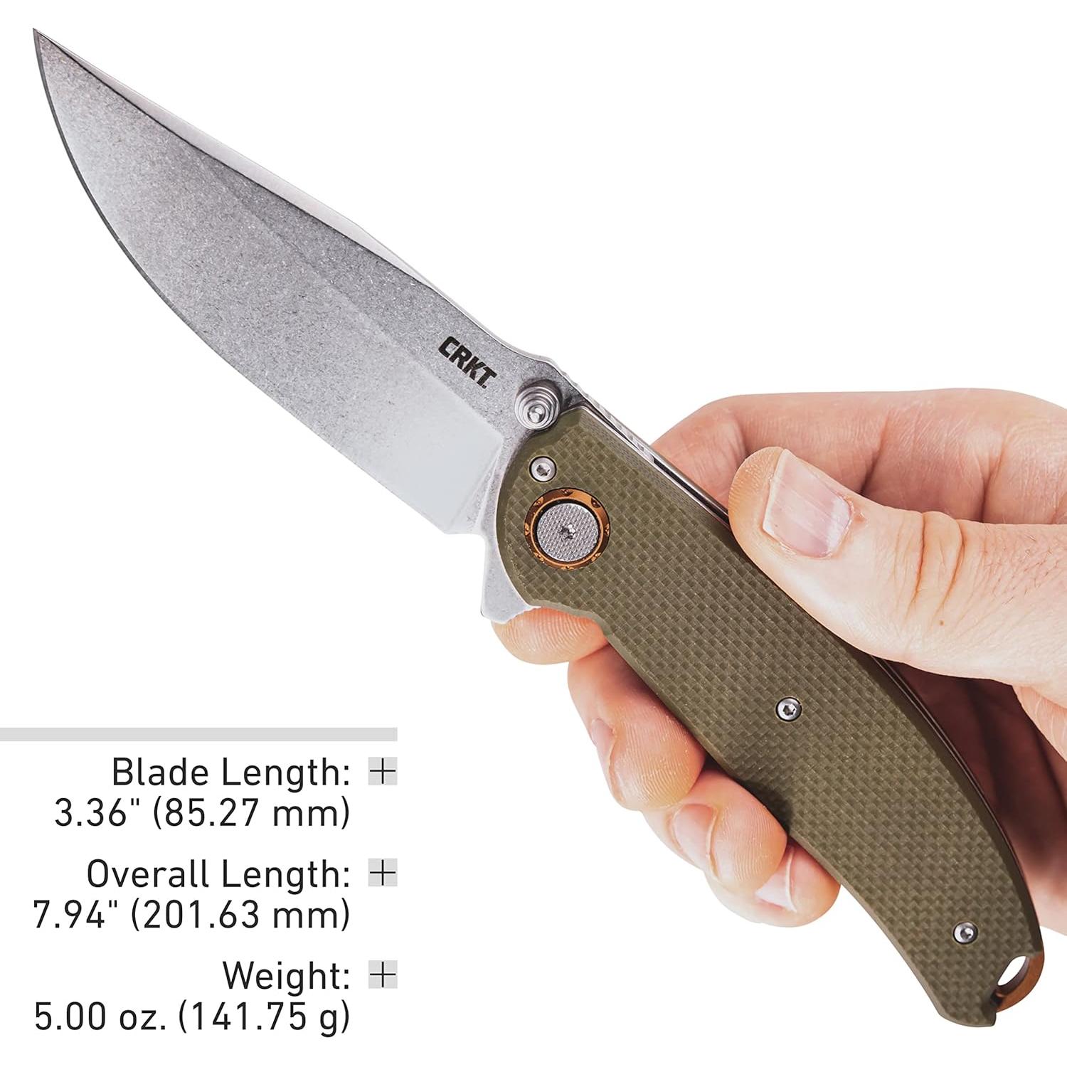 Cuchillo Plegable CRKT Butte D2 Verde OD 20.13 cm