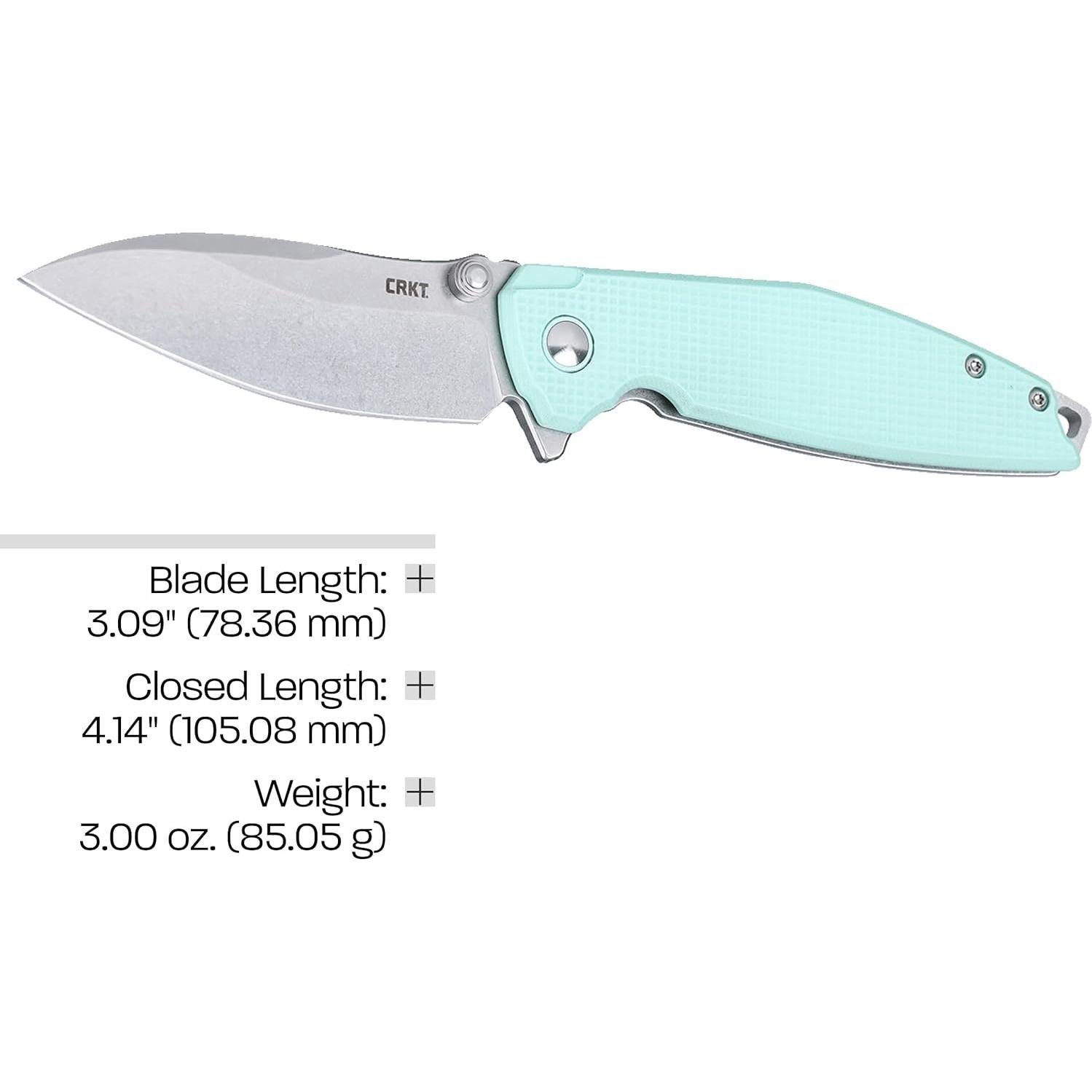 Cuchillo Plegable CRKT Ibis 2560 Azul EDC 7.85 cm Acero 14C28N