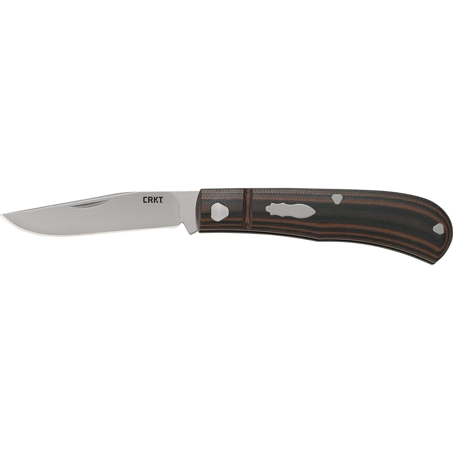 Cuchillo Plegable CRKT Venandi 7100, Mango G10 Marrón