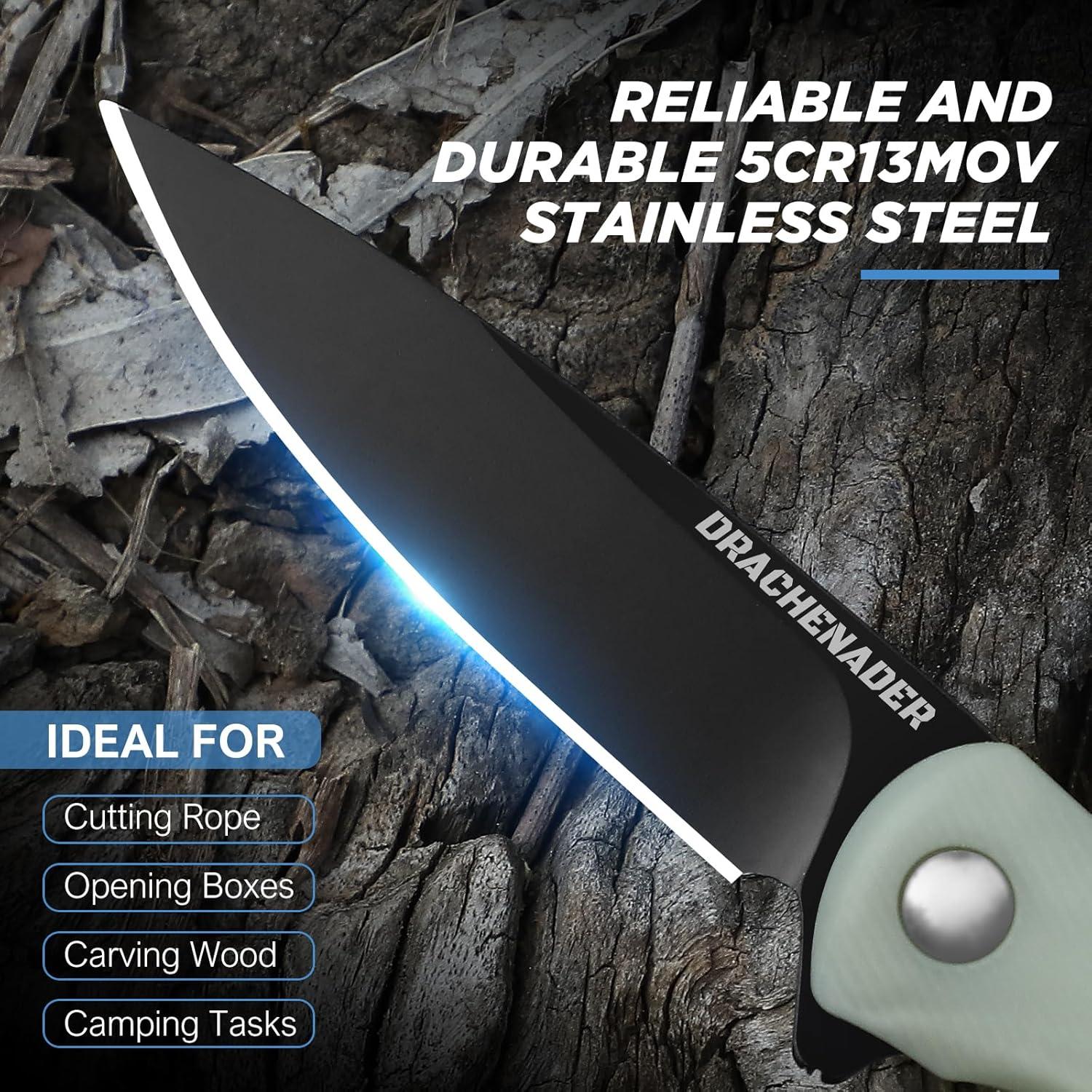 Cuchillo Plegable DRACHENADER 12.7 cm EDC Acero Inoxidable