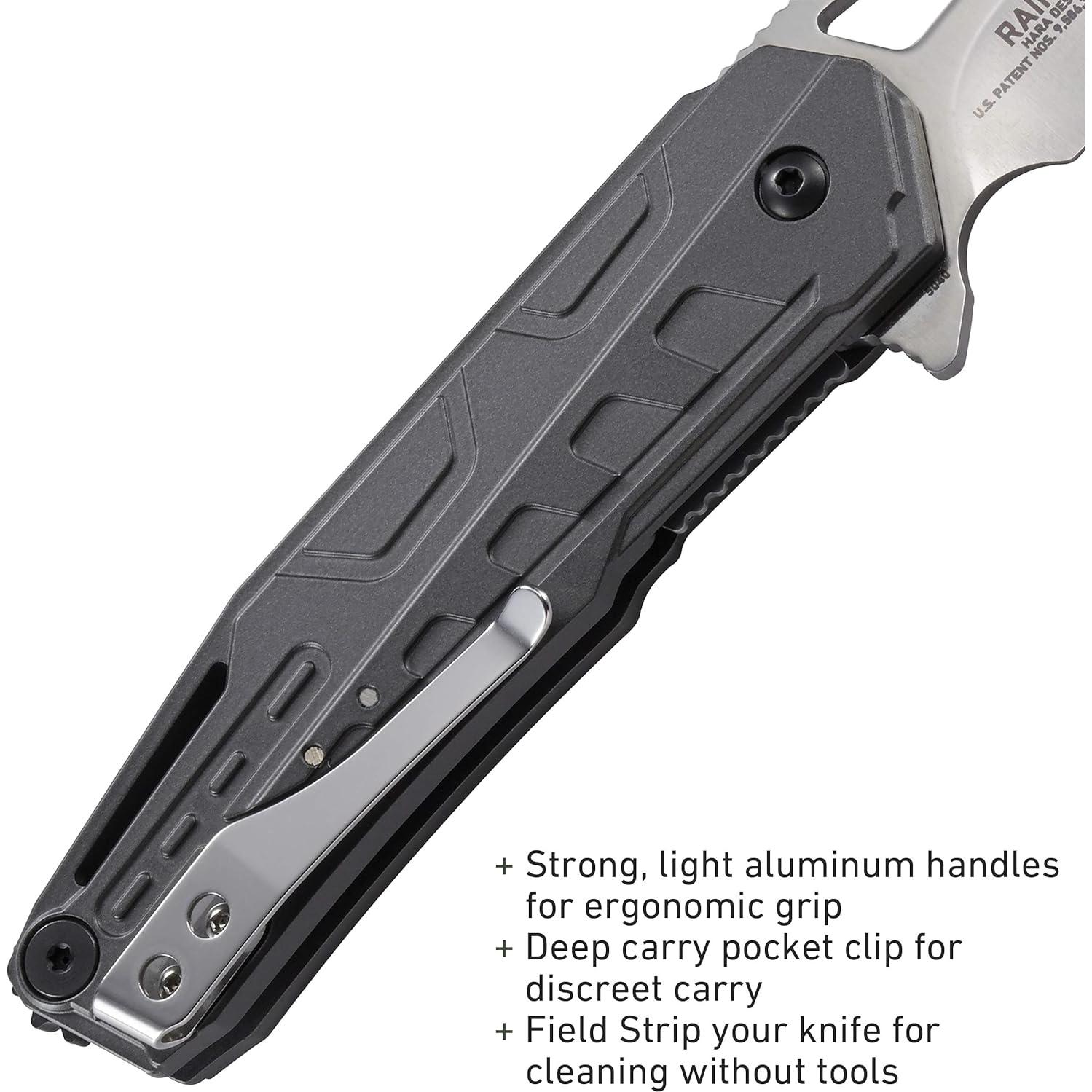 Cuchillo Plegable CRKT Raikiri 5040 con Bloqueo Liner y Field Strip