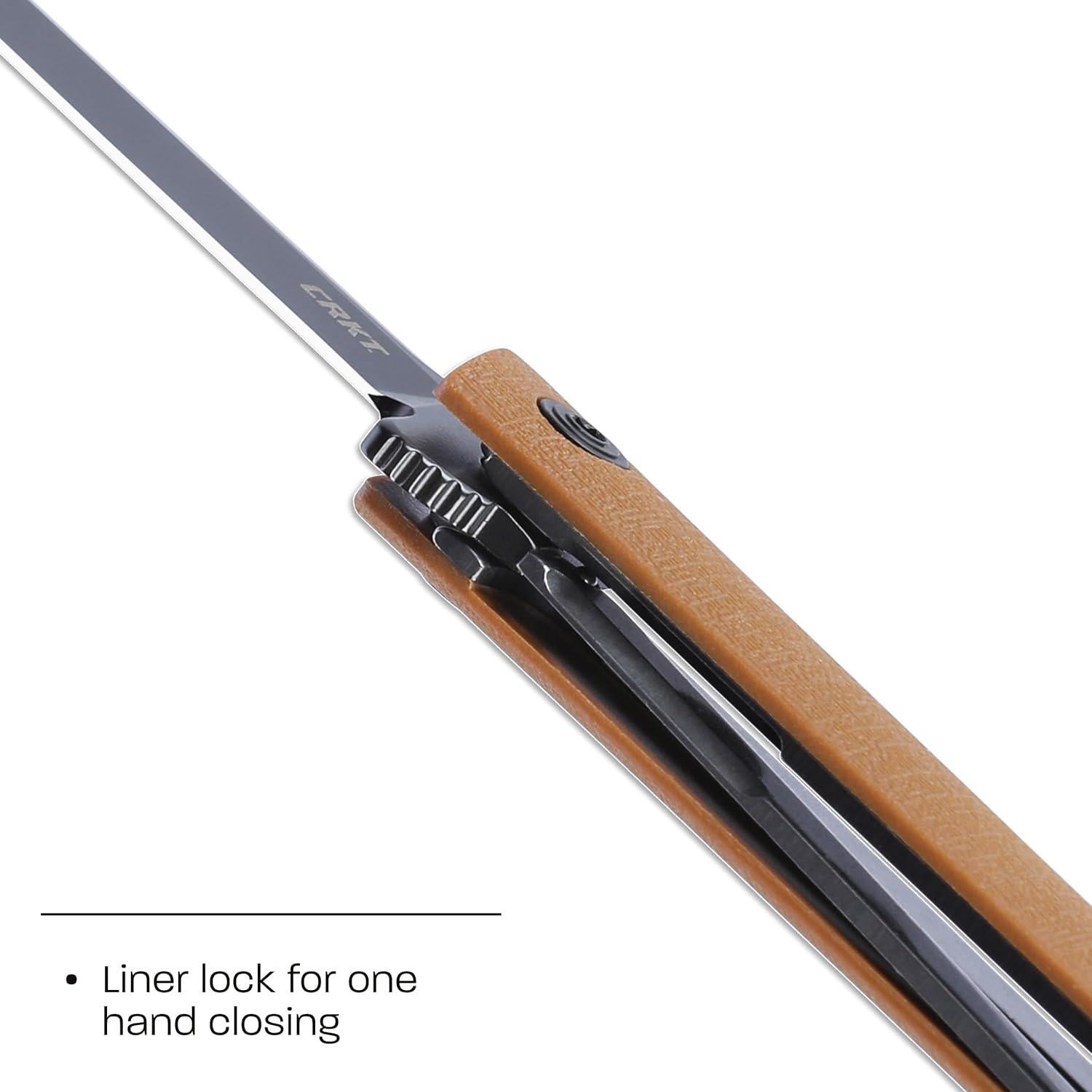 Cuchillo Plegable CRKT CEO Marrón Desierto EDC 3.35" AUS 8